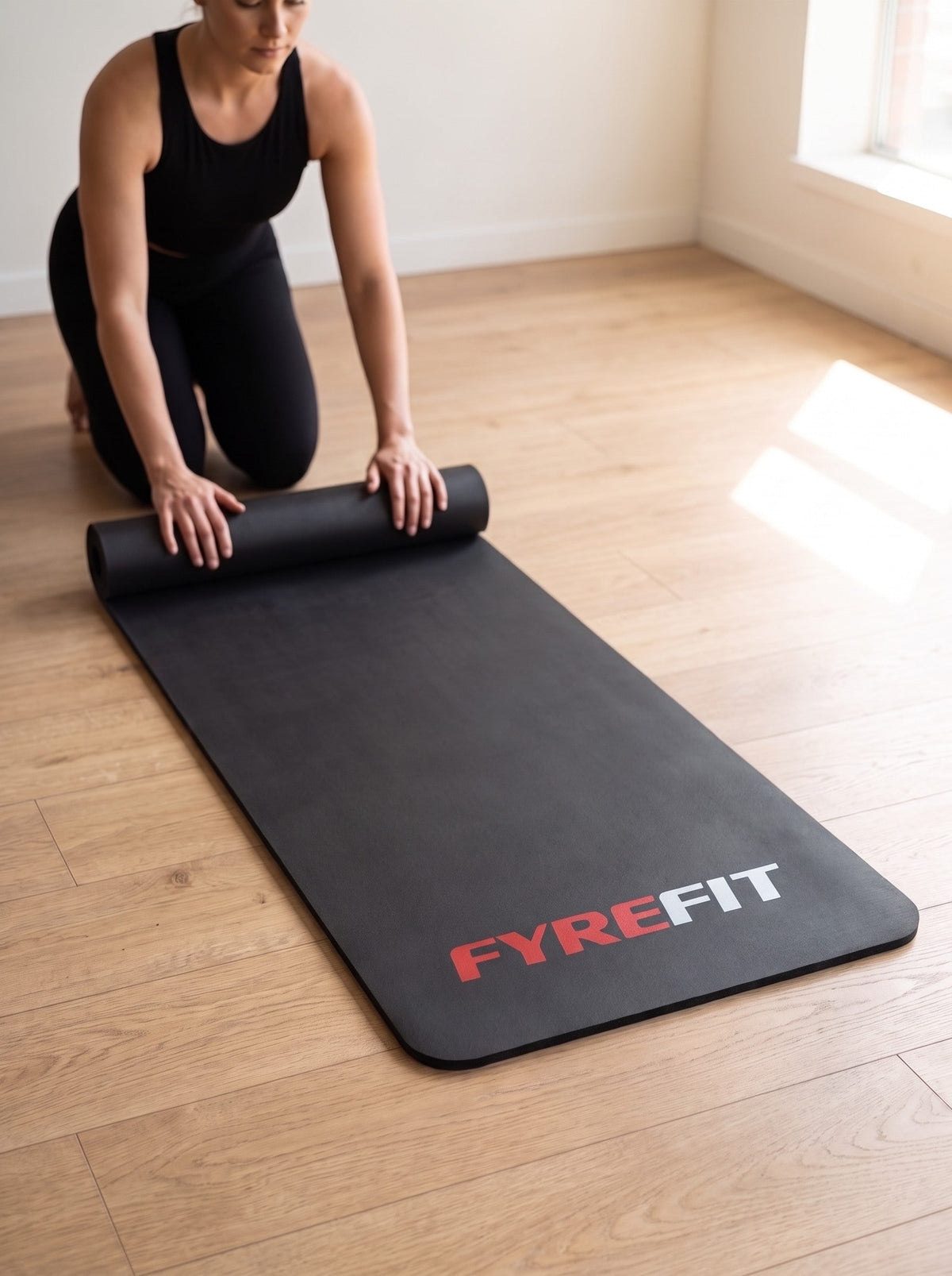 Foam Yoga Mat, in use